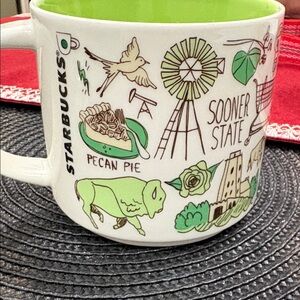 Starbucks Oklahoma Mug with Green Accents